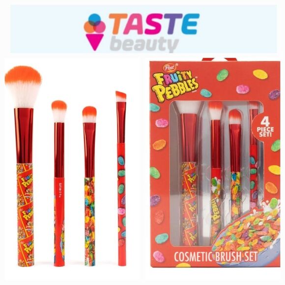 Taste Beauty Fruity Pebbles 4-PC Cosmetic Brush Set - Picture 1 of 5